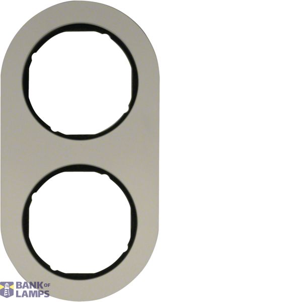 Cover frame 2-way, Series R.classic, aluminium/black image 1
