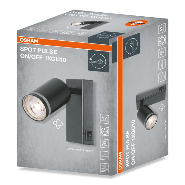 LED SPOT PULSE ON/OFF 1XGU10 BK OSRAM image 2