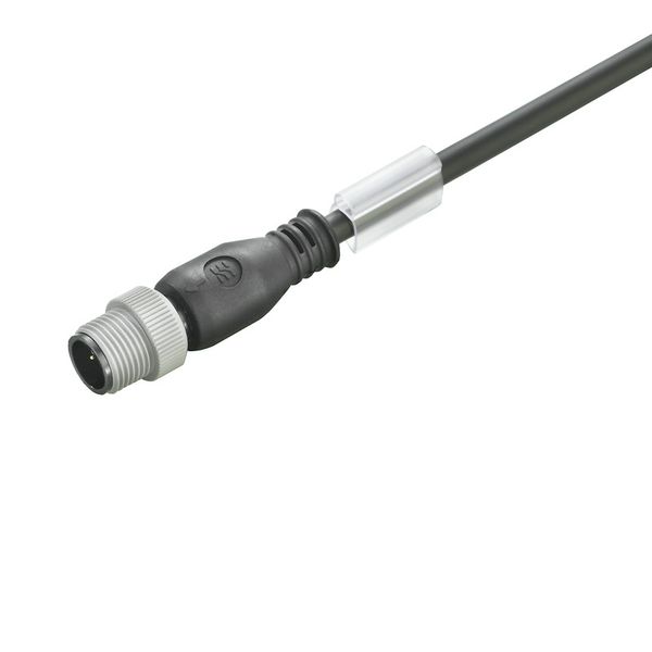 Sensor/actuator line, One end without connector, M12, Number of poles : 4, 5 m, pin, straight, Shielded: No, LED: No, Sheath material: PUR, Halogen: No image 2