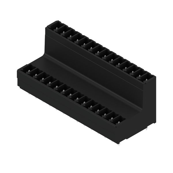 PCB plug-in connector, male header, closed side, THT/THR solder connection, 3.81 mm, Number of poles: 28, 180°, Solder pin length (l): 3.2 mm, tinned, black, Box image 4