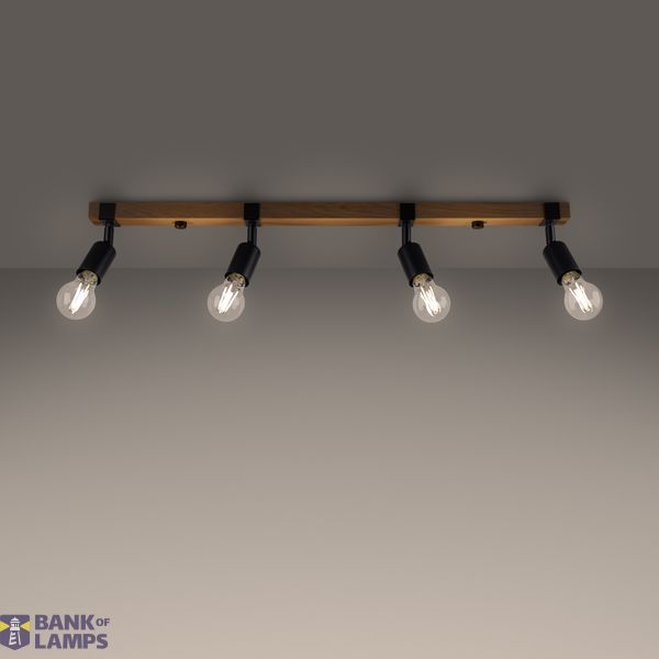 CEILING LAMP ZUCA 4 BLACK E27 4X15W IP20 image 5