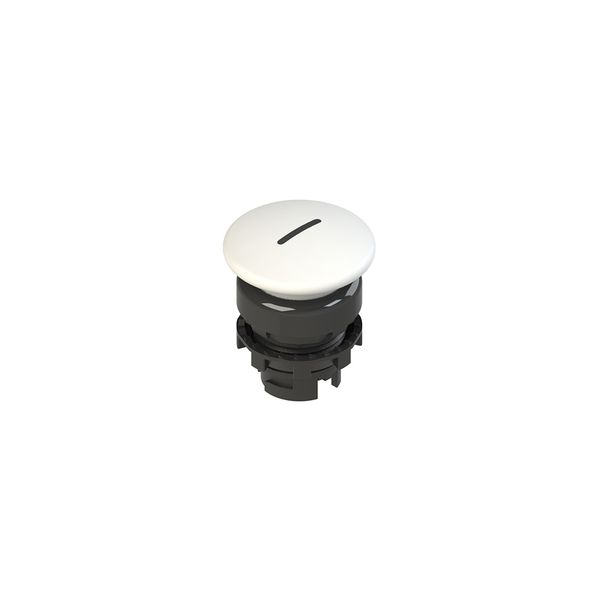 Spring-return white mushroom pushbutton with marking image 2
