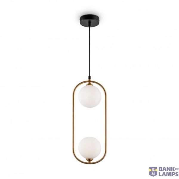 Modern Ring Pendant Lamp Brass image 4
