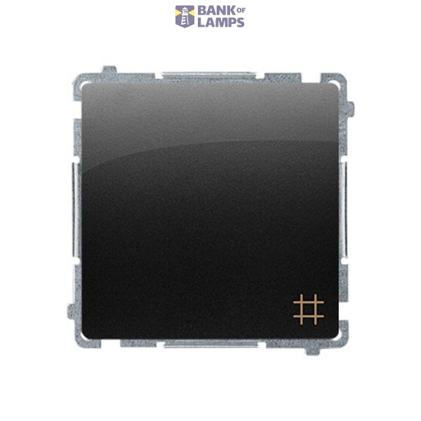 Intermediate switch, (module), 10AX, Screw, black matt image 1