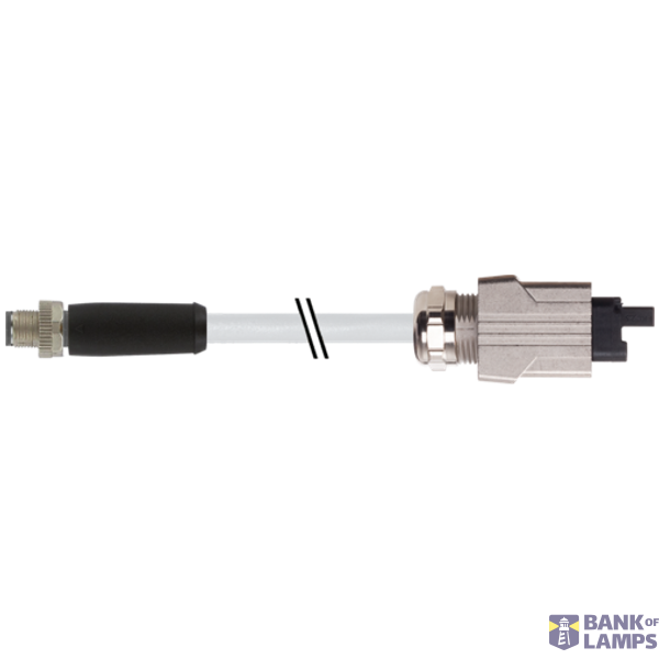 M12 Power L-coded male 0° / Push Pull Power 0° PUR 5x2.5 gy 1m image 2