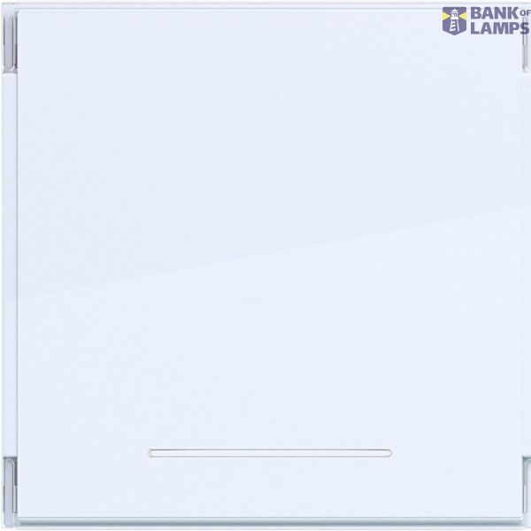 Rocker single, large text field, clear lens, A.x/C.x, light white glass. image 1