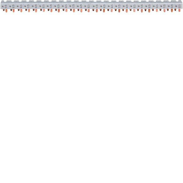 Insulated busbar3P+N 63A prong 10mm² 48C for MCB 1P+N 1 module image 1