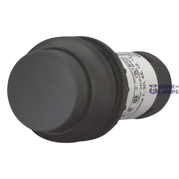 Pushbutton, high, momentary, 1 N/O, 1 N/C, black, Screw connection, Be image 4