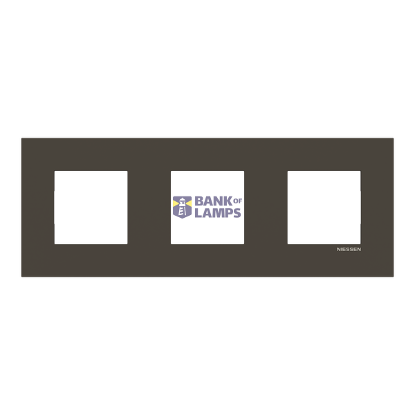 Frame 3-gang - Niessen logo - Anthracite image 1