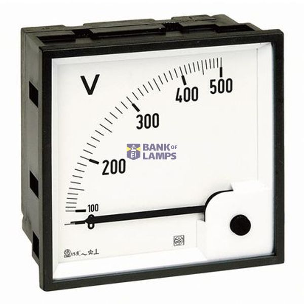 RQ72E - Alternating voltage voltmeter (electromagnetic) - Size: 72x72mm - Insertion: direct - Voltage: 10V - Scale: 0÷A image 1