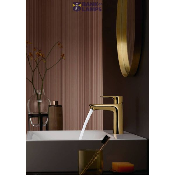 Talis E 110 basin mixer, with pop-up, polished gold optic image 1