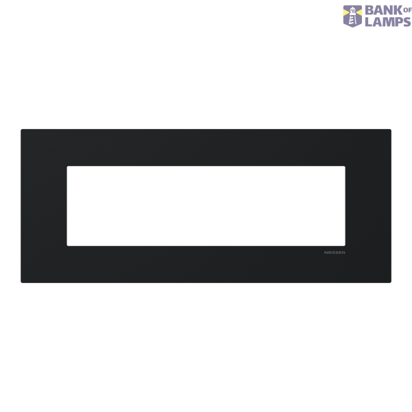 Frame - 1-gang / 7-modules - Niessen logo - S - Matt Black image 1