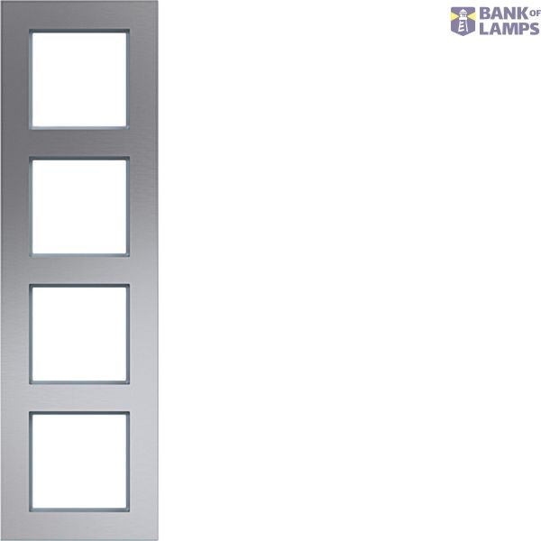 Cover frame 4-way vertical, A.8, aluminium image 1