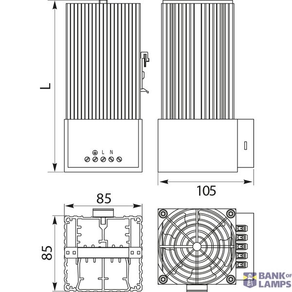 Semiconductor heater with fan GRZW150 image 2