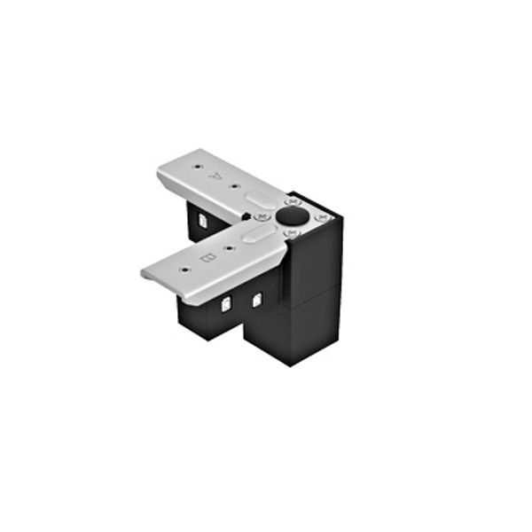 48V BASIC TRACK L-CORNER HOR. BLACK image 1