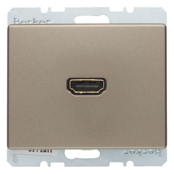 High definition soc. out. 90° plug connection, arsys, light bronze mat image 1