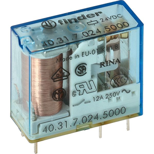 PCB/Plug-in Rel. 3,5mm.pinning 1CO 10A/18VDC/SEN/Agni+Au (40.31.7.018.5000) image 3