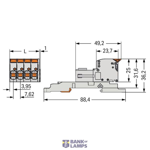 831-1207/306-000 1-conductor male connector; lever; Push-in CAGE CLAMP® image 2