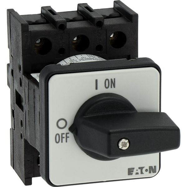 P1-25/E On-Off switch, P1, 25 A, flush mounting, 3 pole, with black thumb grip and front plate image 7