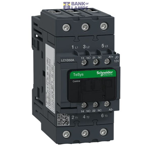 CONTACTOR EVERL. 3P AC3 50A 12VDC image 1