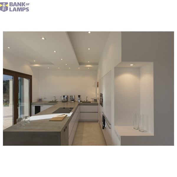 NEW TRIA 68 GU10 SQUARE downlight, matt white, max. 50W, incl. clip springs image 4