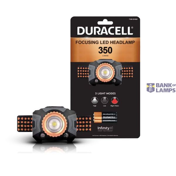DURACELL 7180 Headlamp Focusing 350lm incl. 3xAAA BL1 image 1