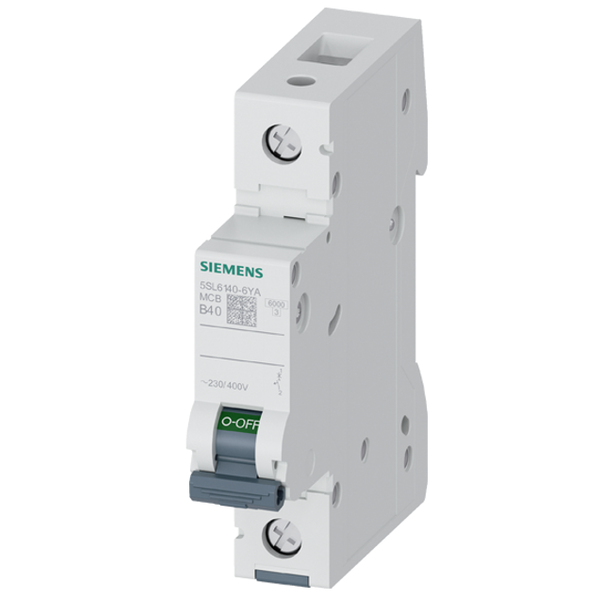 Miniature circuit breaker 230/400 V 6kA, 1-pole, B, 40 A image 1