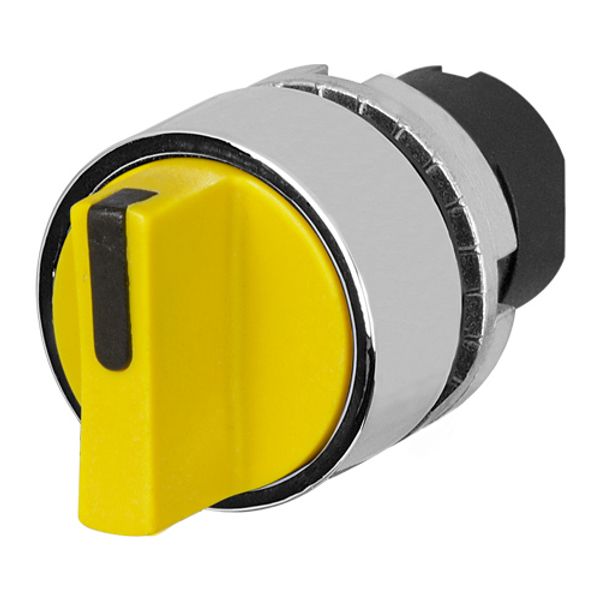 Knob selector switch, yellow, 5-position, Cam R, metal image 1