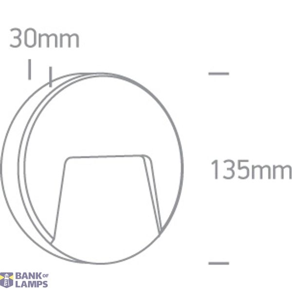 ANTHRACITE WALL LIGHT 3W CCTV DARK LIGHT IP65 230V image 2