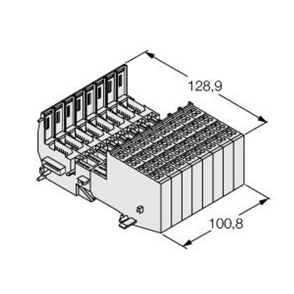 BL20 base module Tension spring connection   BL20-B4T-SBBC image 1