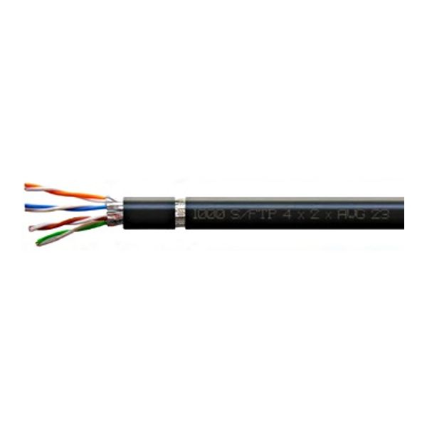 S/FTP Cable Cat.7, 4x2xAWG23/1, 1000Mhz, PE OUTDOOR, black (The price is shown without markup on metals. Request a quote for accurate information) image 1