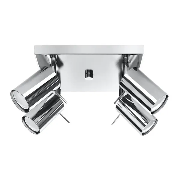 CEILING LAMP RING 4 CHROME GU10 4X40W IP20 image 1