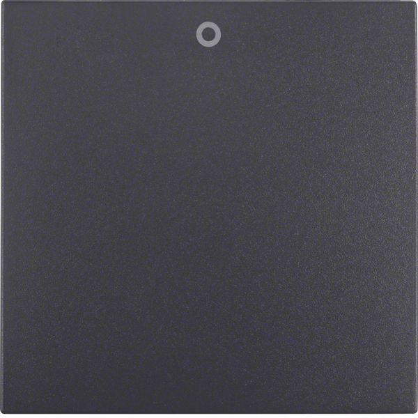 Rocker with imprint 0 and fixing element IP44 S.1 anthracite matt image 1