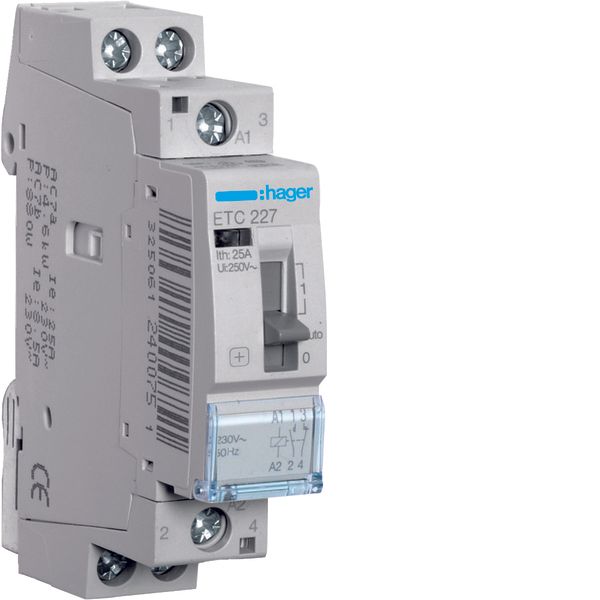 Night & Day Contactor 25A, 1NO+1NC, 230V image 1