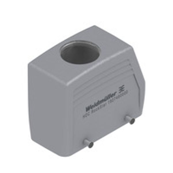 HDC enclosures, Size: 6, Protection degree: IP65, in plugged condition, Plug housing, Cable entry from top, Cable entry from side, Side-locking clamp on lower side, high, Size of cable entries: M 32 image 1