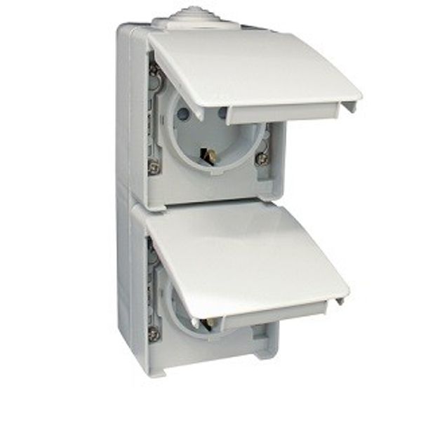 TWO SAF EARTH SOCK(SKO)DOUB VERTIC BASE WHITE image 1