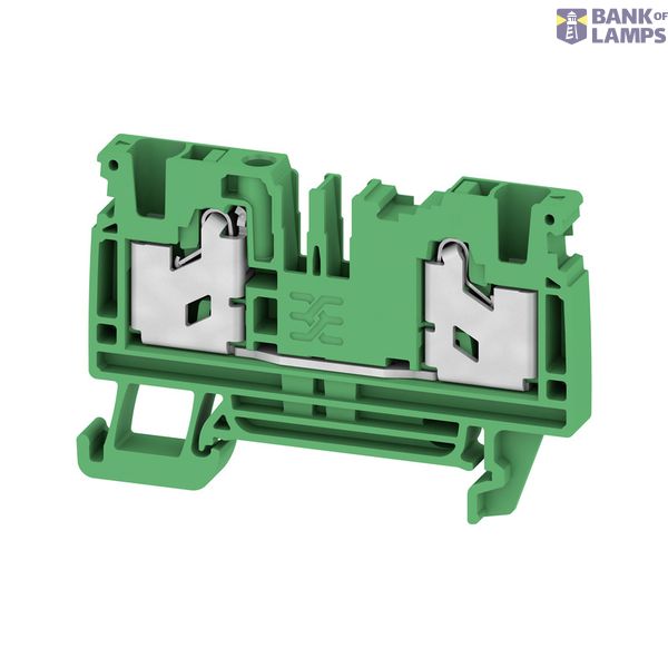 Feed-through terminal block, SNAP IN, green, 4 mm², 32 A, 1000 V, Numb image 1