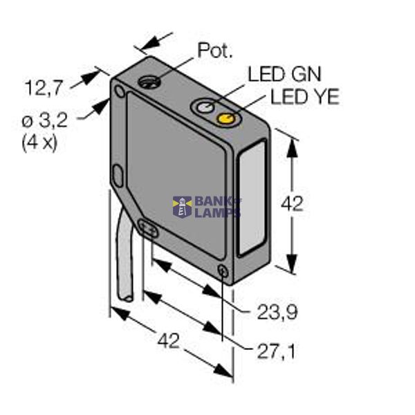 Photoelectric Sensor Opposed Mode Sensor (Emitter/Receiver)   QM42VN6R image 1