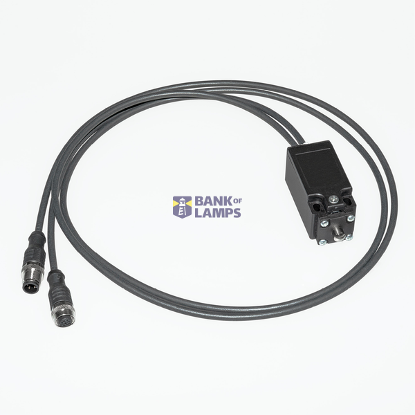 Türkontaktschalter, 24V DC, 6A | Endschalter mit Bolzen Ø8mm, 4-polig, 2x Kabel mit Sensorstecker / Sensorbuchse M12 image 1