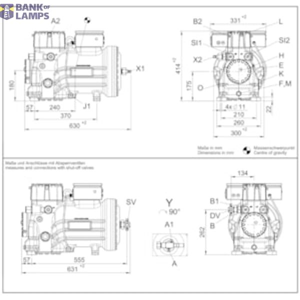 BOCK, HGX2/90-4 CO2 T, Semi-Hermetic Compressor image 1