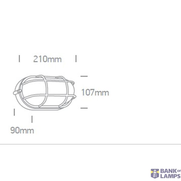 BLACK WALL LIGHT 10W WW IP54 230V image 2