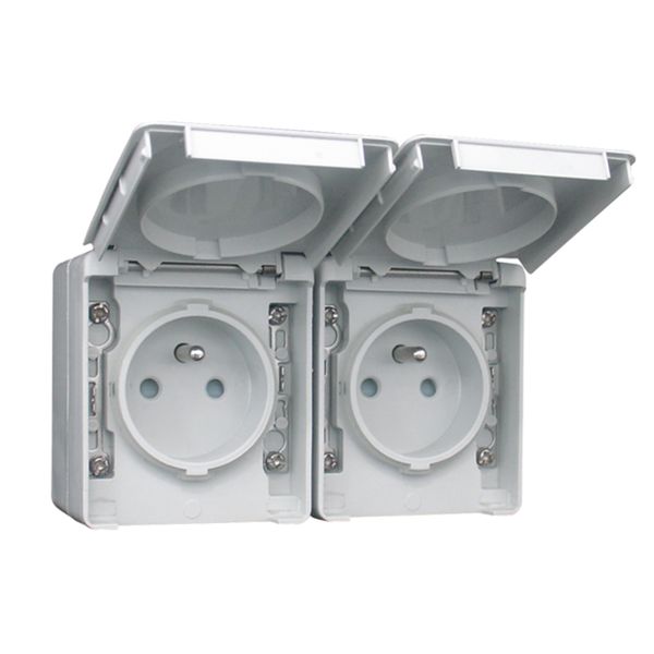 TWO SAF EARTH SOCK (FR) DOUB HORIZ BASE GREY image 1