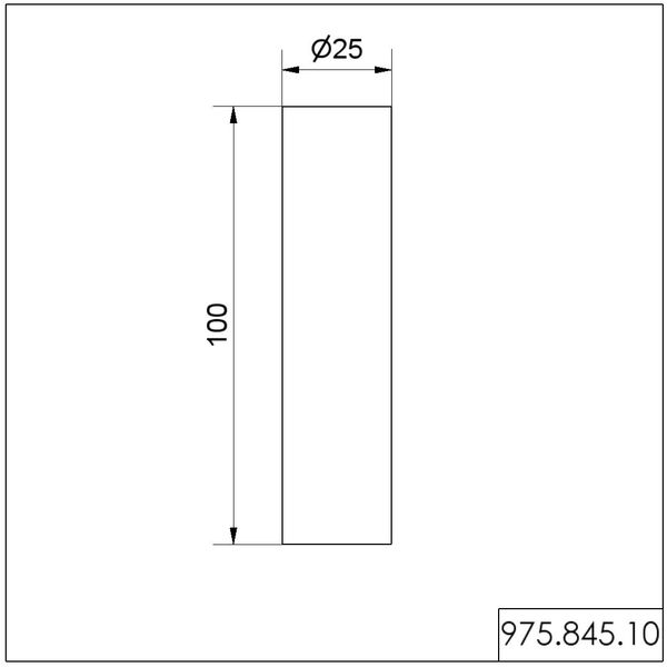 Tube D25mm 100mm long SR image 3