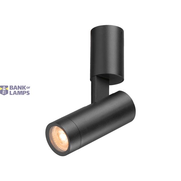 S-TUBE, wall-mounted light, round, GU10, 1x max. 10 W, black image 3