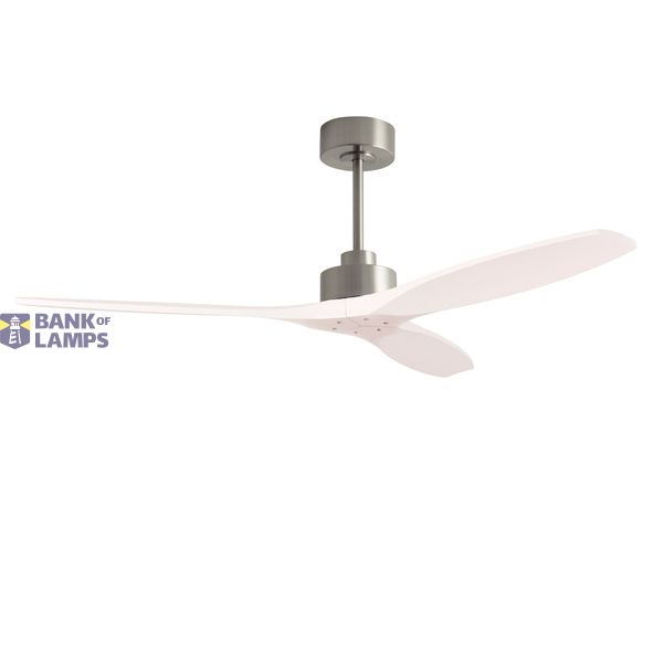 Fan Stem Evo ø1220mm Satin Nickel with White Blades White LED image 1