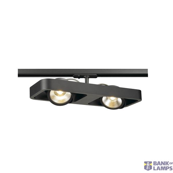 LYNAH LED Double Spot, black, 2x 10W, incl. 1-circuit adapter image 1