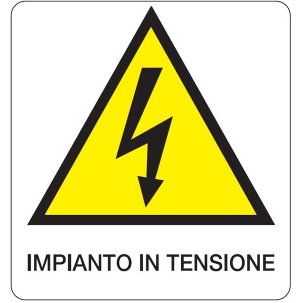 Danger sign - 330x350 mm - Impianto in tensione image 1