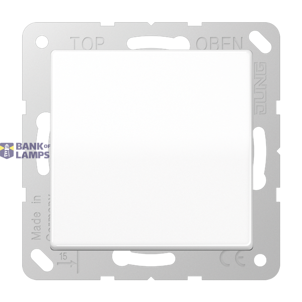 SCHUKO socket, 16 A 250 V ~, without claws, integrated increased contact protection, SAFETY+, hinged cover, thermoplastic, AS series, alpine white image 1