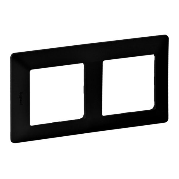 2 GANG PLATE MAT BLACK VALENA LIFE image 1