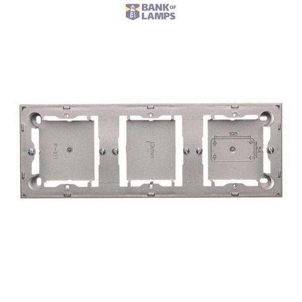 Triple surface mounted box, Inox, metallized image 1